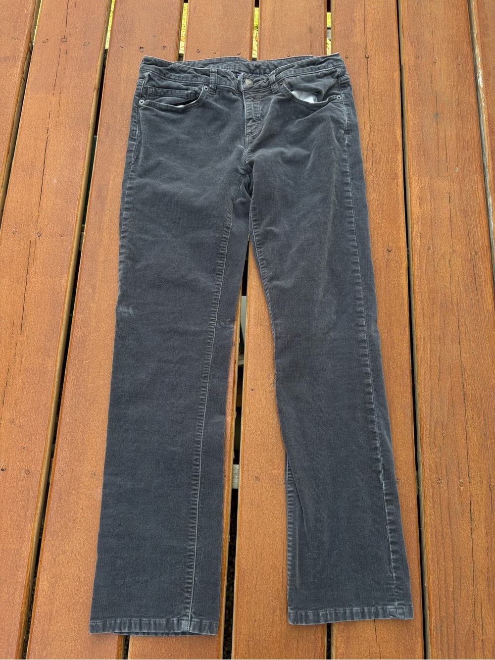 Patagonia Women's Corduroy Pants Gray Cotton Size 30 Straight Leg Cabincore